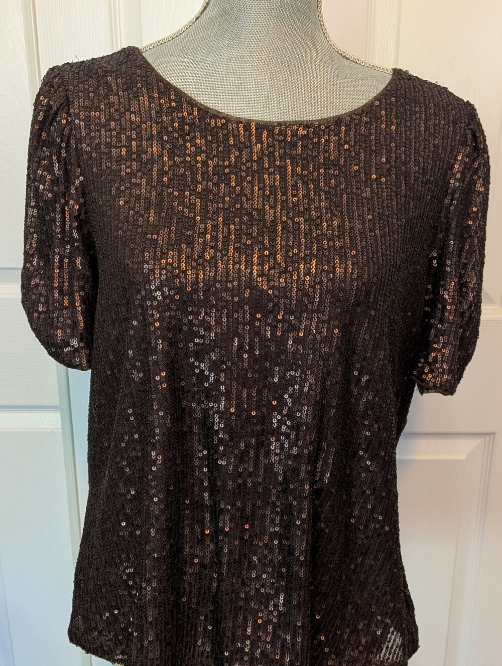 DKNY Sequined Women's Top - Black